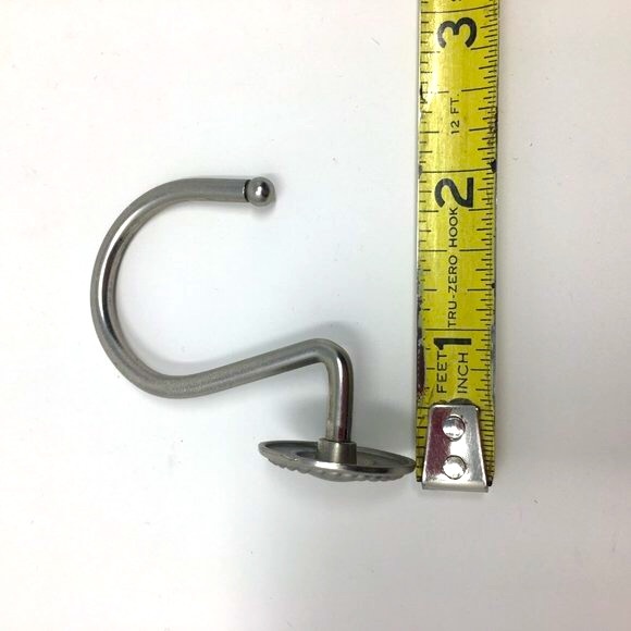 Set of 12 Brushed Nickel Round Medallion Shower Curtain Hooks - Picture 14 of 16